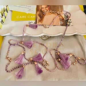 Kendra Scott Lavender Tassel Necklace